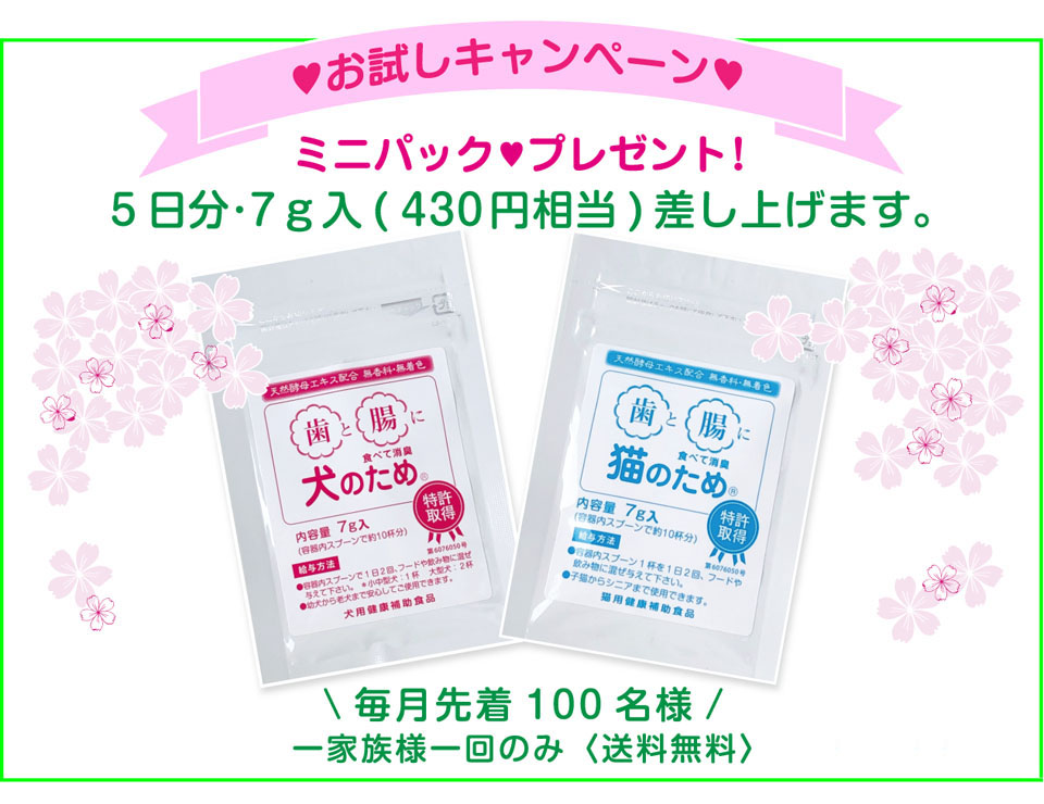 試供品プレゼントキャンペーン