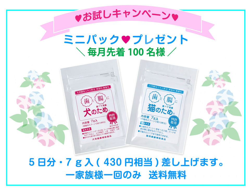 試供品プレゼントキャンペーン